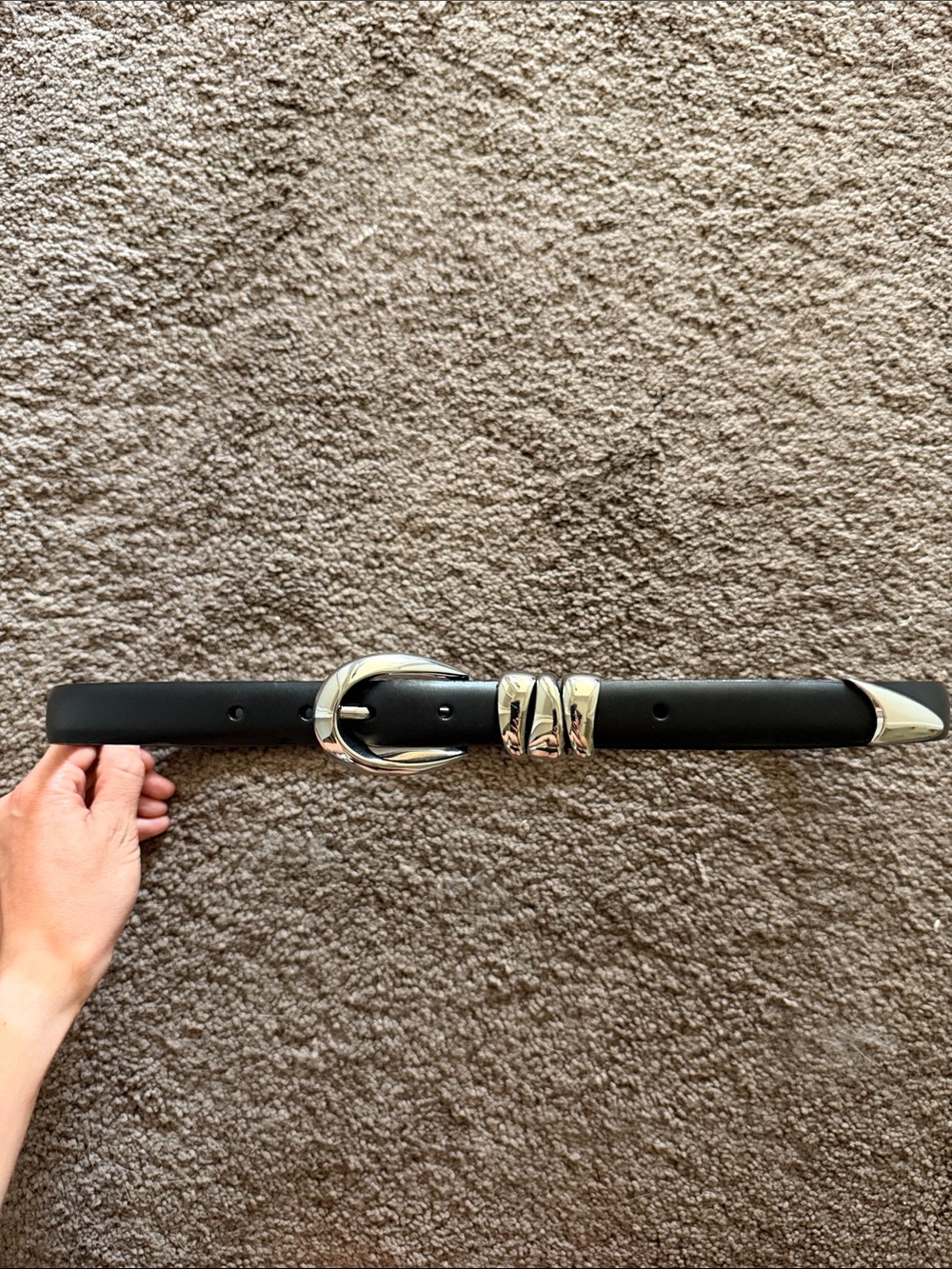 Madewell Black and Silver Keeper Belt